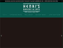 Tablet Screenshot of henrisbakery.com